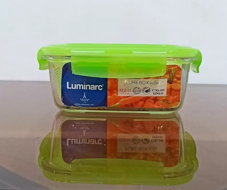 ظروف نگهدارنده مواد غذایی مستطیل سبز (پروباکس لومینارک) P4570   کد122CM