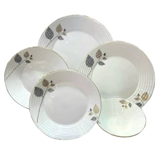 سرویس 26پارچه هارنا لب طلا گلدار گلدن اوپال